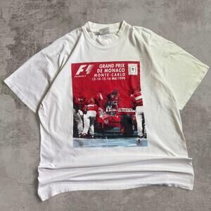 Vintage 1999 90s Formula 1 F1 Grand Prix Monaco Monte Carlo T Shirt Size L